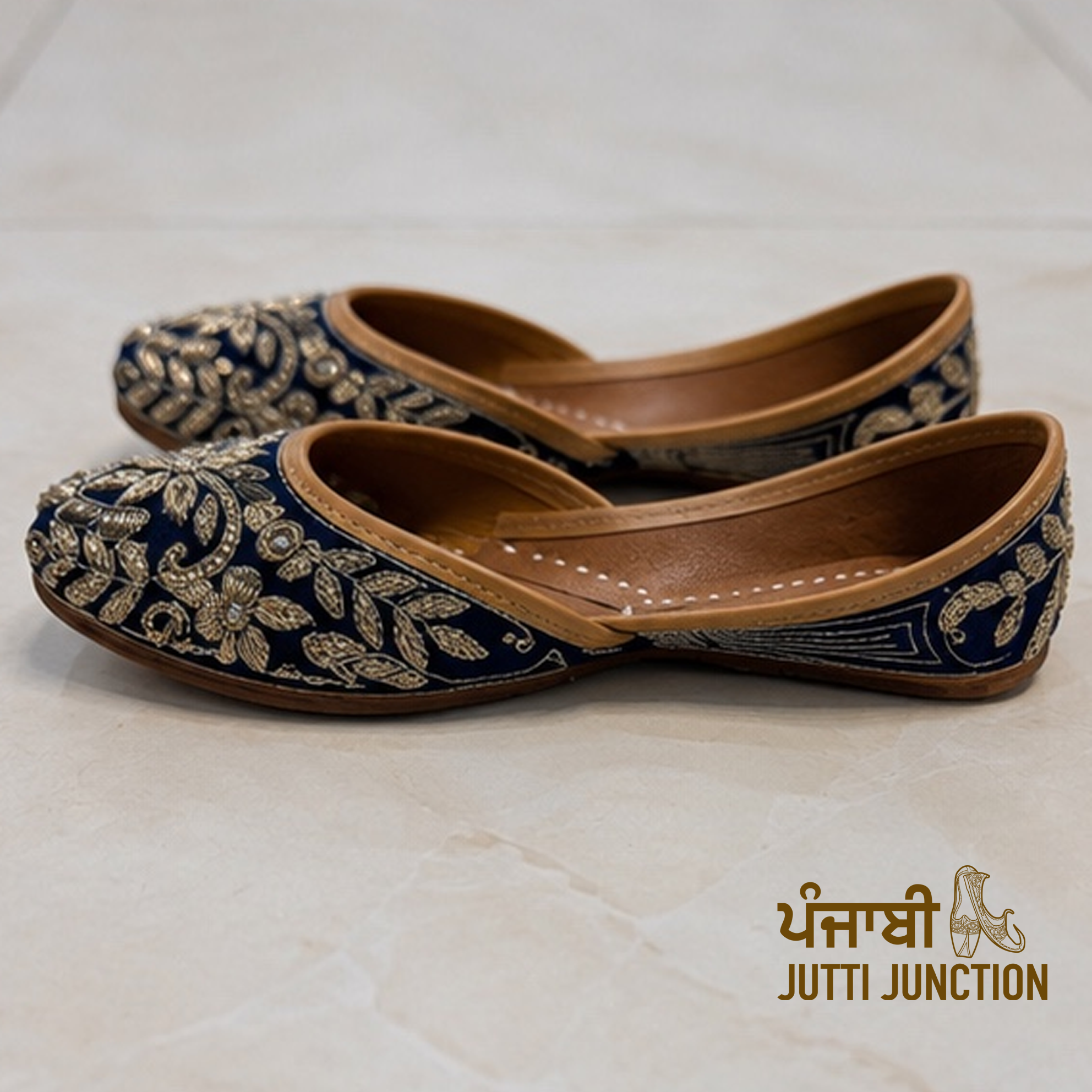 Royal Midnight Blue Jutti
