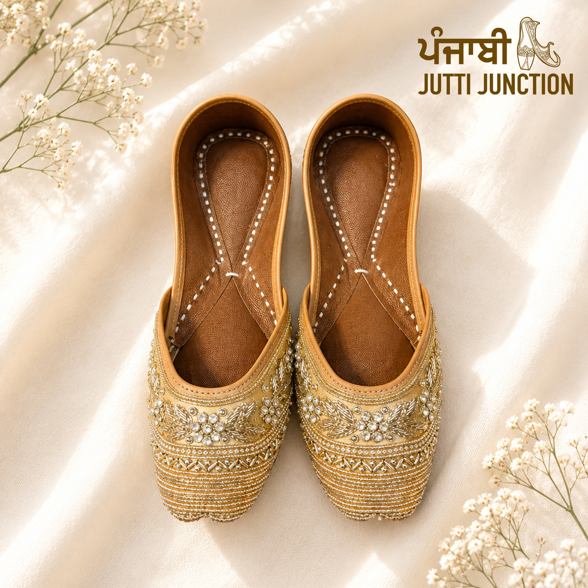 Meher Gold Bridal Punjabi Jutti